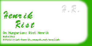henrik rist business card